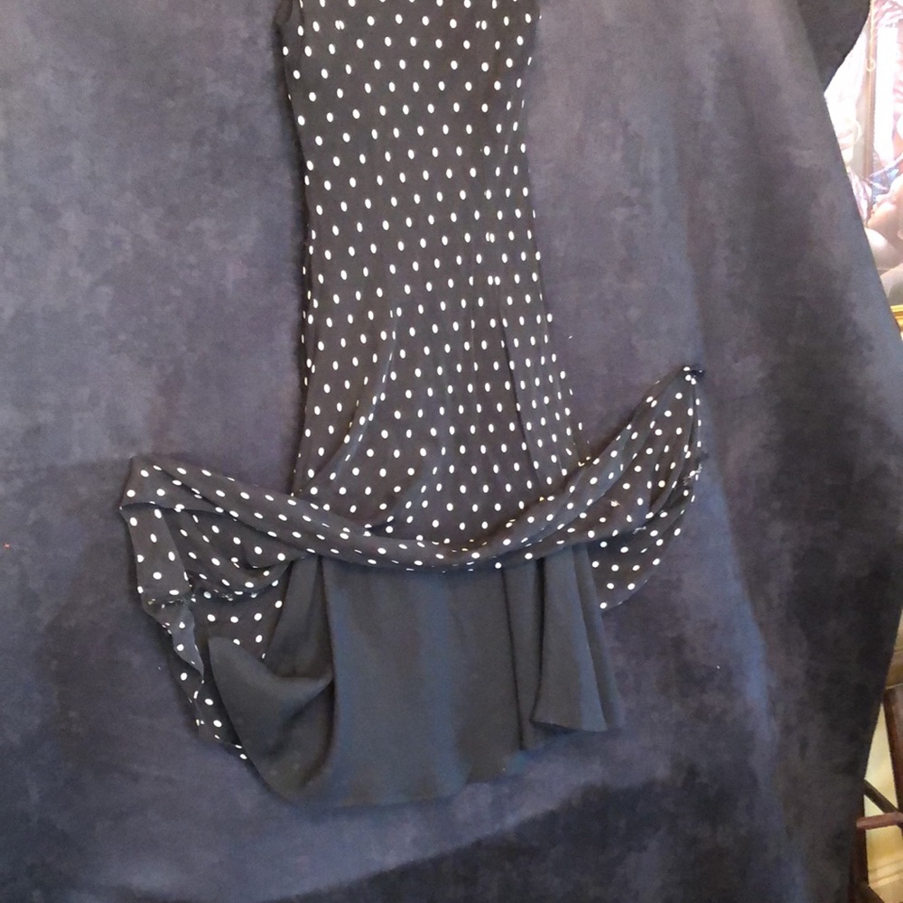 Polkadot black dress